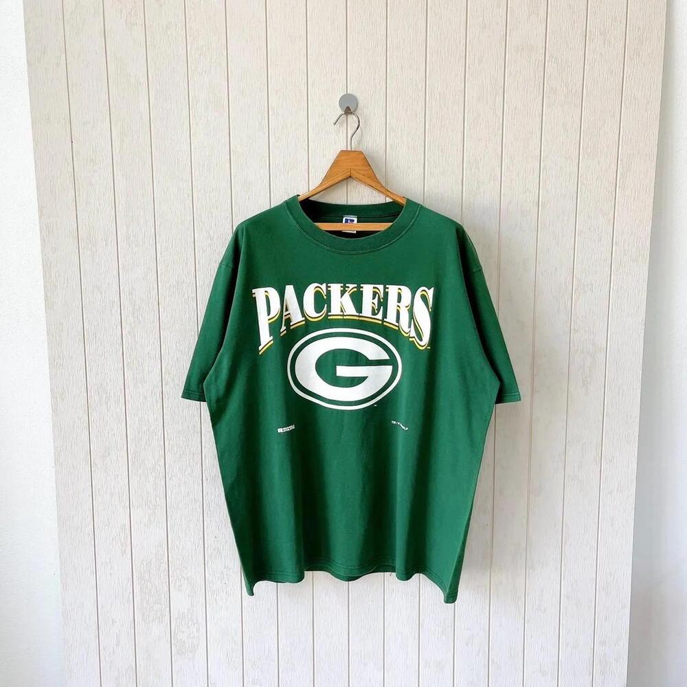 1990S Green Bay Packers T-Shirt Nfl Russell Atheltic Usa Size